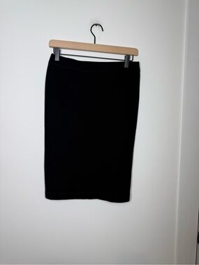 Vince Black Ponte Knit Pencil Skirt Women’s Small S